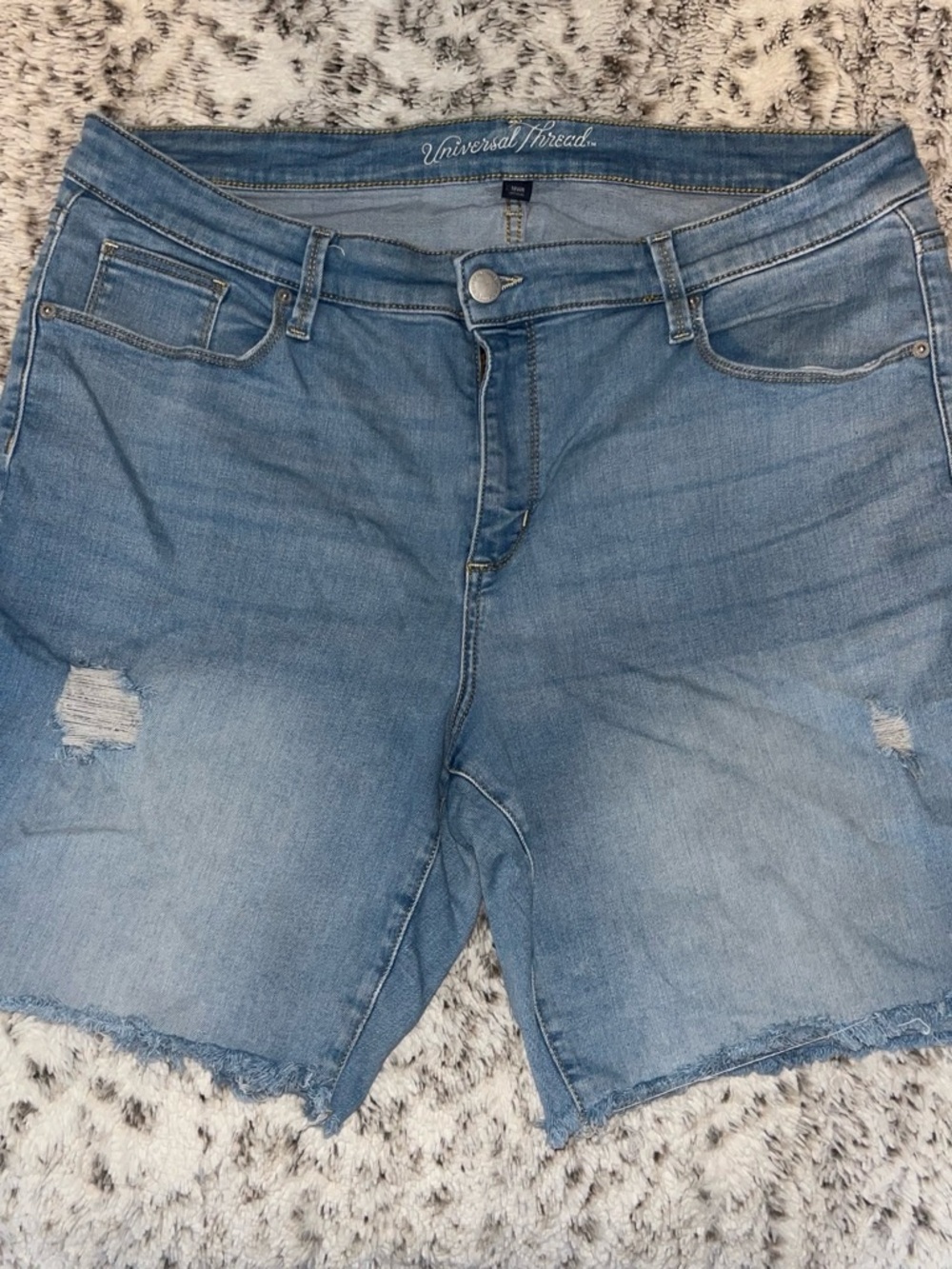 Universal Thread Light Blue Distressed Denim Shorts